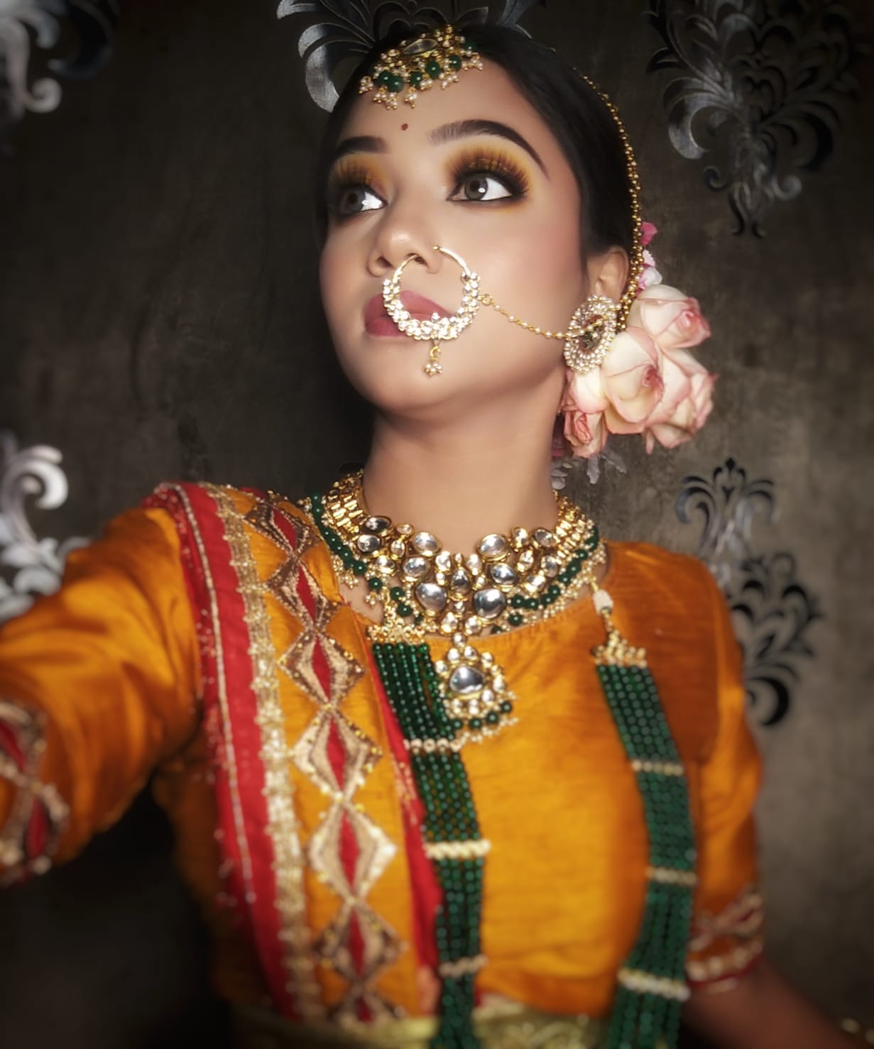 Traditional Indian bride in full bridal look